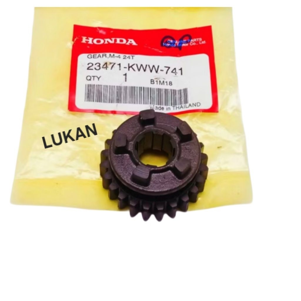 Bánh răng, nhông số 4 cốt nồi WAVE S110, RSX, BLADE, A110... 24T zin 23471-KWW-741, K03-H10 - Ảnh 2