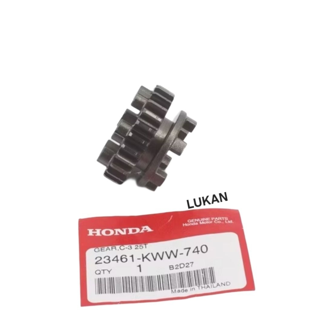 Bánh răng, nhông số 3 cốt tải WAVE S110, RSX, BLADE, A110... 25T zin 23461-KWW-740 - Ảnh 6