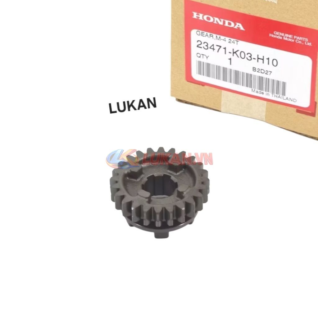 Bánh răng, nhông số 4 cốt nồi WAVE S110, RSX, BLADE, A110... 24T zin 23471-KWW-741, K03-H10 - Ảnh 3