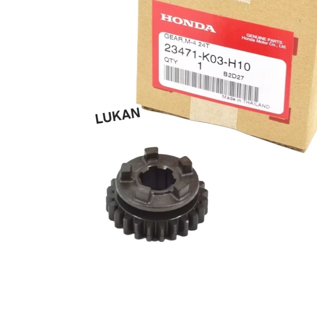 Bánh răng, nhông số 4 cốt nồi WAVE S110, RSX, BLADE, A110... 24T zin 23471-KWW-741, K03-H10 - Ảnh 4