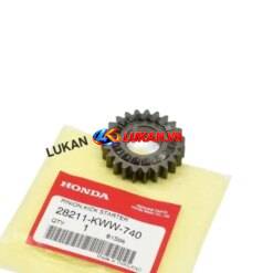 Bánh răng, nhông trượt giò đạp khởi động WAVE S110, RSX, BLADE, A110.... zin 28211-KWW-740