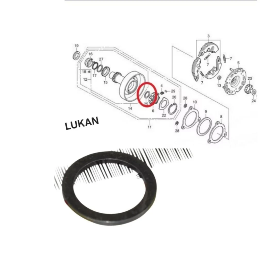 Đệm phẳng, lông đền chuông nồi côn 3 càng WAVE S110, RSX, BLADE, A110.... 17x23x1,5 zin 90433-KWB-601 - Ảnh 3