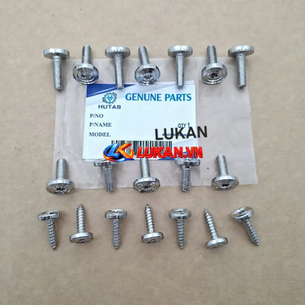 Bộ 19 ốc inox, vít bắt nhựa dàn áo CNC xe WAVE, FUTURE, WINNER....