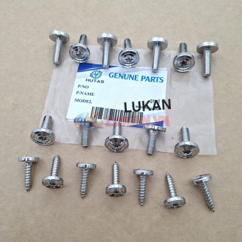 Bộ 19 ốc inox, vít bắt nhựa dàn áo CNC xe WAVE, FUTURE, WINNER.... - Ảnh 7