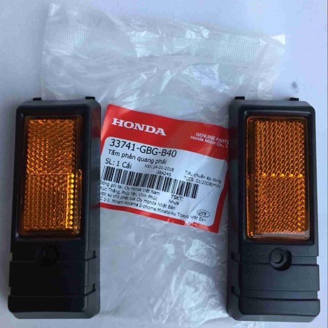Cặp mắt mèo ốp phuộc trước xe DREAM zin Honda 33741-GBG-B40 - Ảnh 2