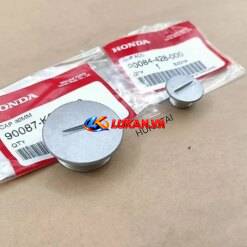 Cặp nắp nhôm bạc, lốc điện xe DREAM zin Honda Thái 90087-KGH-900, 90084-428-000