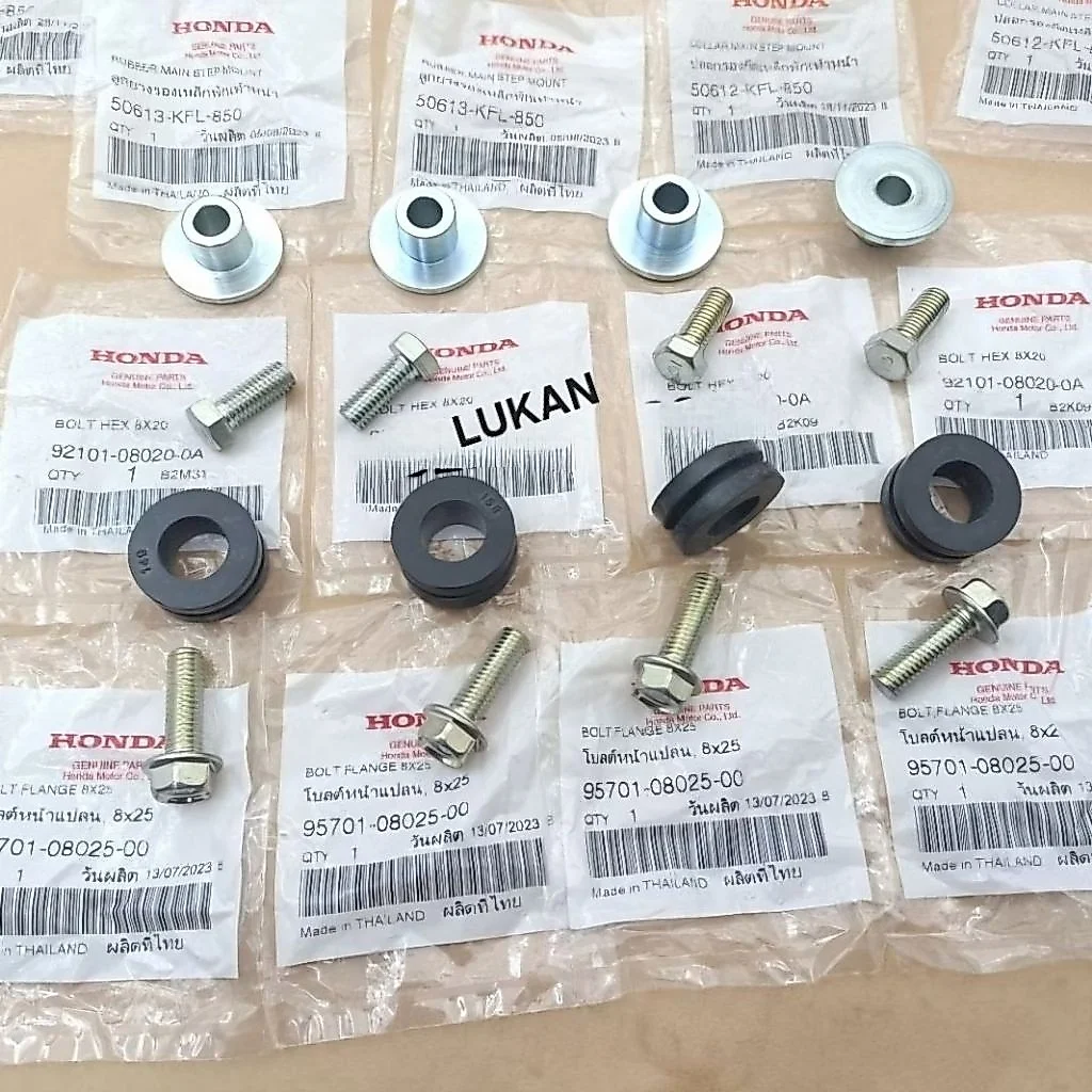 Full bộ ốc gác chân máy giữa 2 tầng WAVE Thái, FUTURE 1, NEO 125... zin 50613-KFL-850 - Ảnh 4
