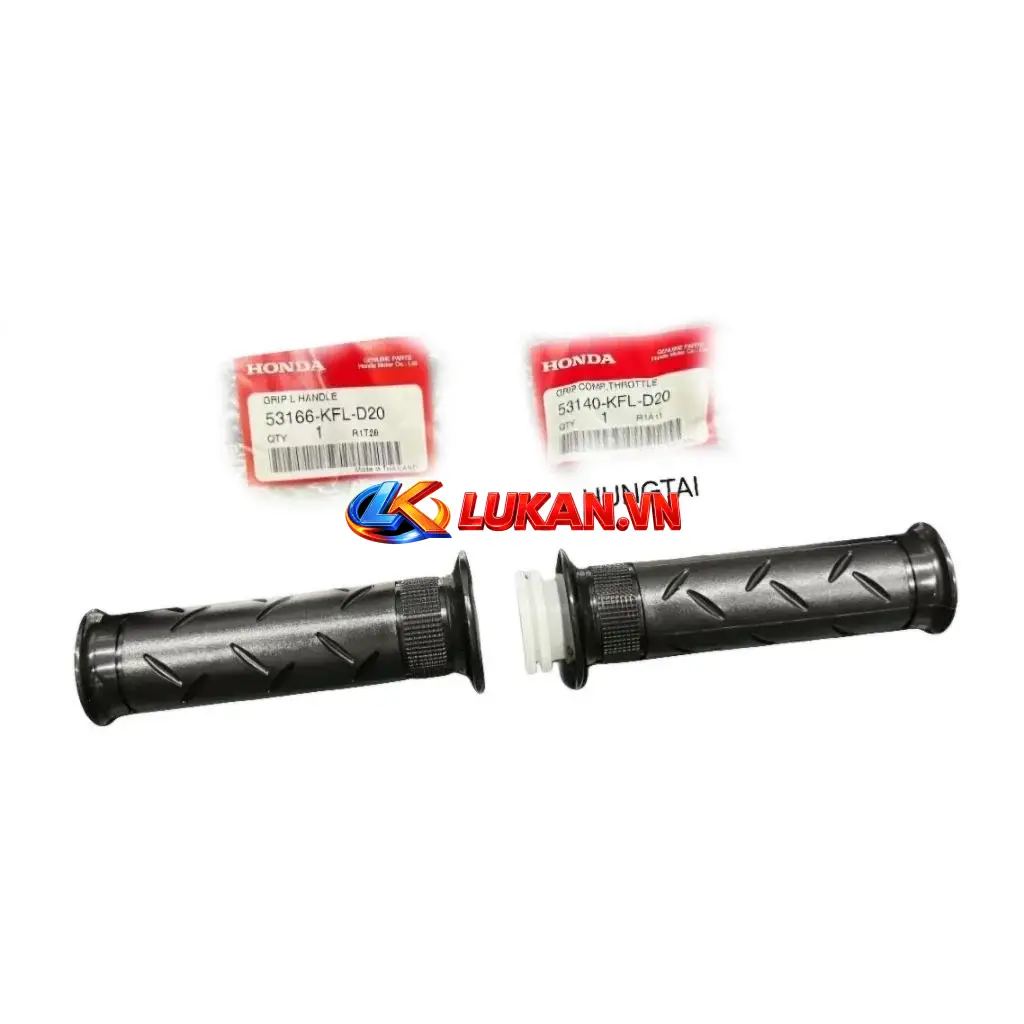 Cặp cao su, đôi bao tay nắm xe WAVE Thái zin chính hãng 53166-KFL-D20, 53140-KFL-D20 - Ảnh 4