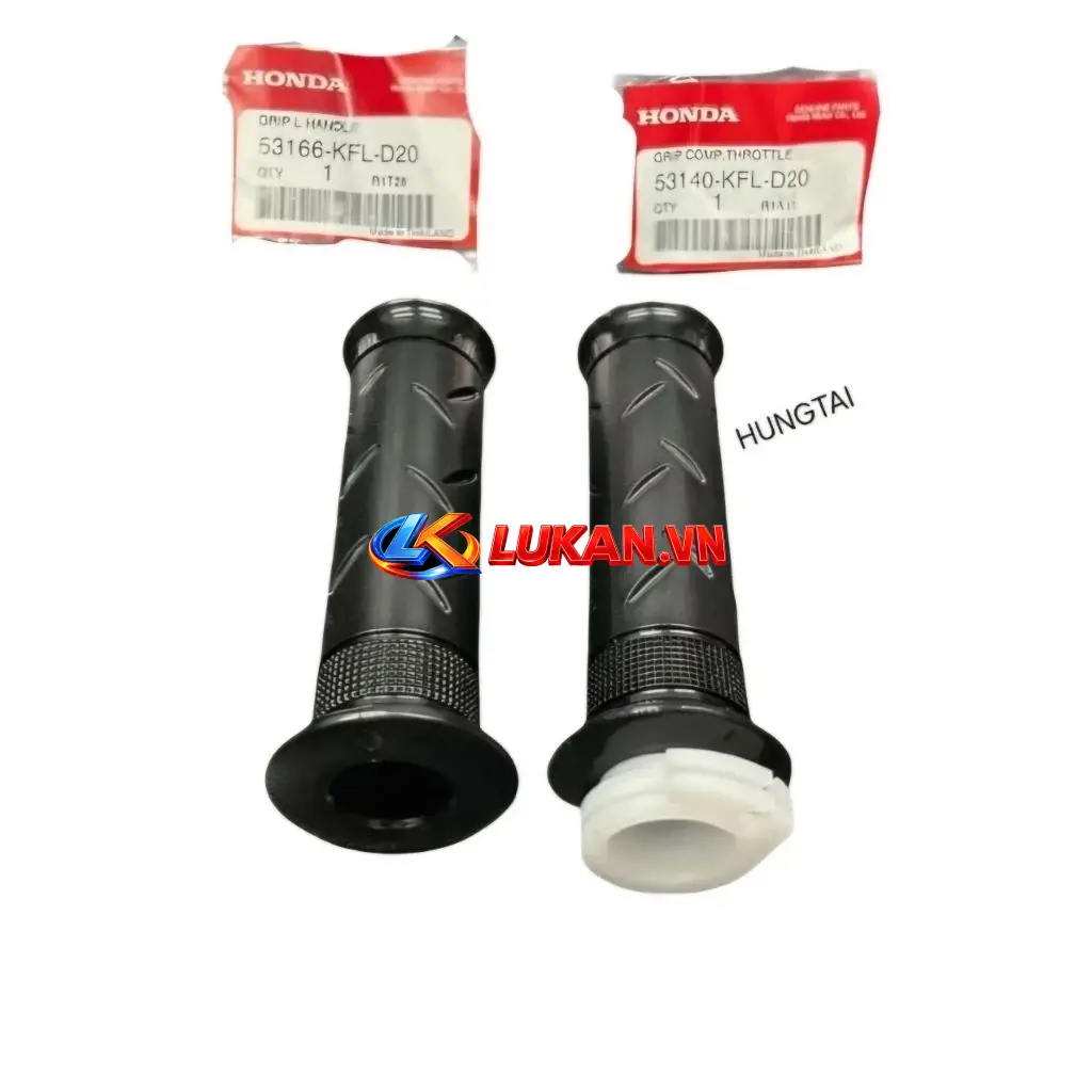 Cặp cao su, đôi bao tay nắm xe WAVE Thái zin chính hãng 53166-KFL-D20, 53140-KFL-D20