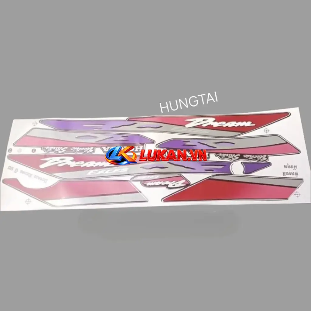 Bộ tem dán xe DREAM Lùn exces 95 nâu hàng Thái xịn - Ảnh 2