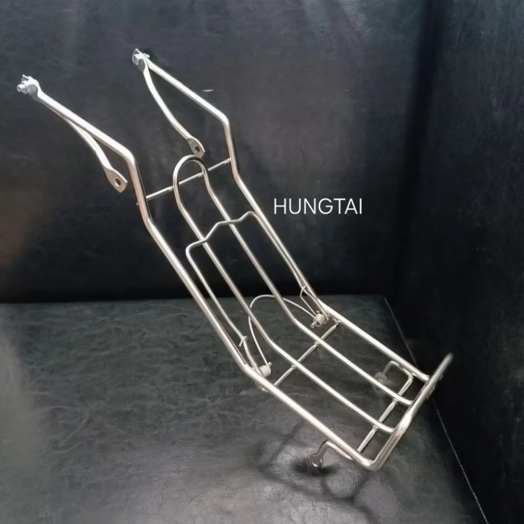 Baga giữa inox sườn xe DREAM dày 8li, mẫu chuẩn. kẹp để đồ