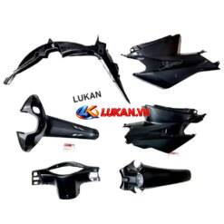 Bộ 6 ốp nhựa nhám đen, áo xe WAVE RSX 100 zin Honda