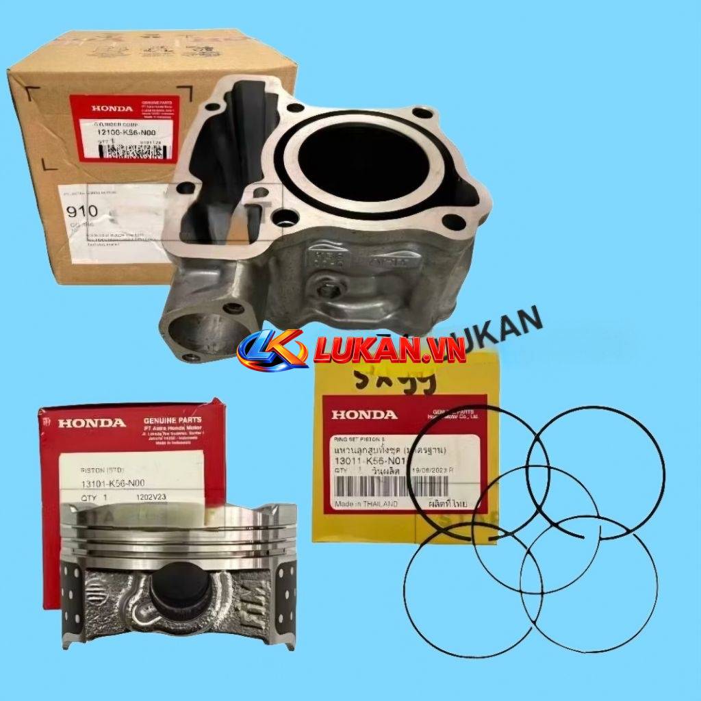 Bộ lòng, nòng hơi xi lanh xe WINNER, SONIC 150... luôn piston bạc zin Honda