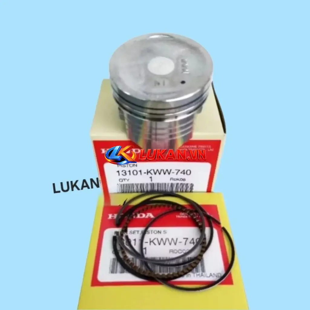 Trái piston bạc, xéc măng WAVE S110, RSX, BLADE, ALPHA 110... zin 13101-KWW-740, 13021-KWB-305, 13101-K03-H10