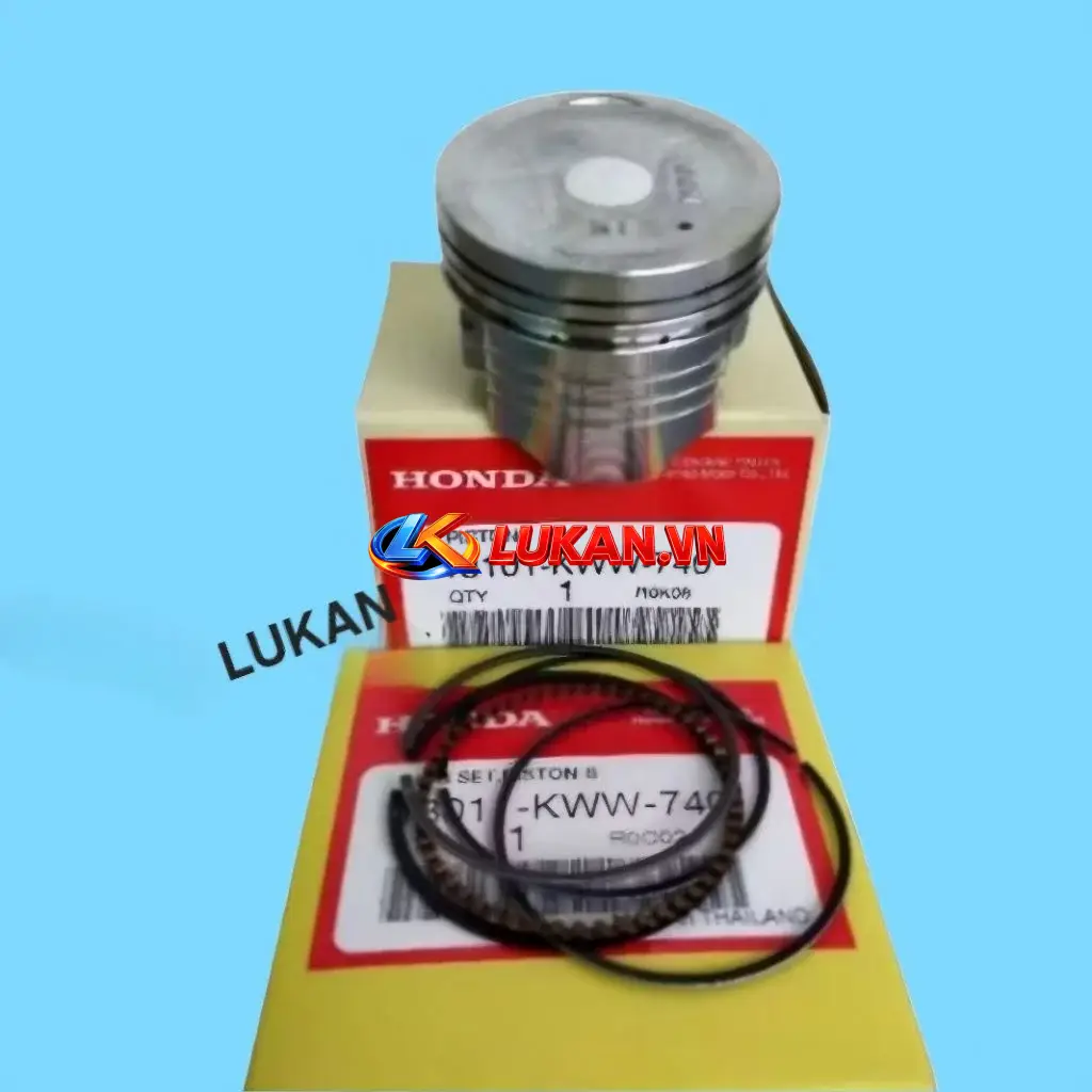 Trái piston bạc, xéc măng WAVE S110, RSX, BLADE, ALPHA 110... zin 13101-KWW-740, 13021-KWB-305, 13101-K03-H10 - Ảnh 3
