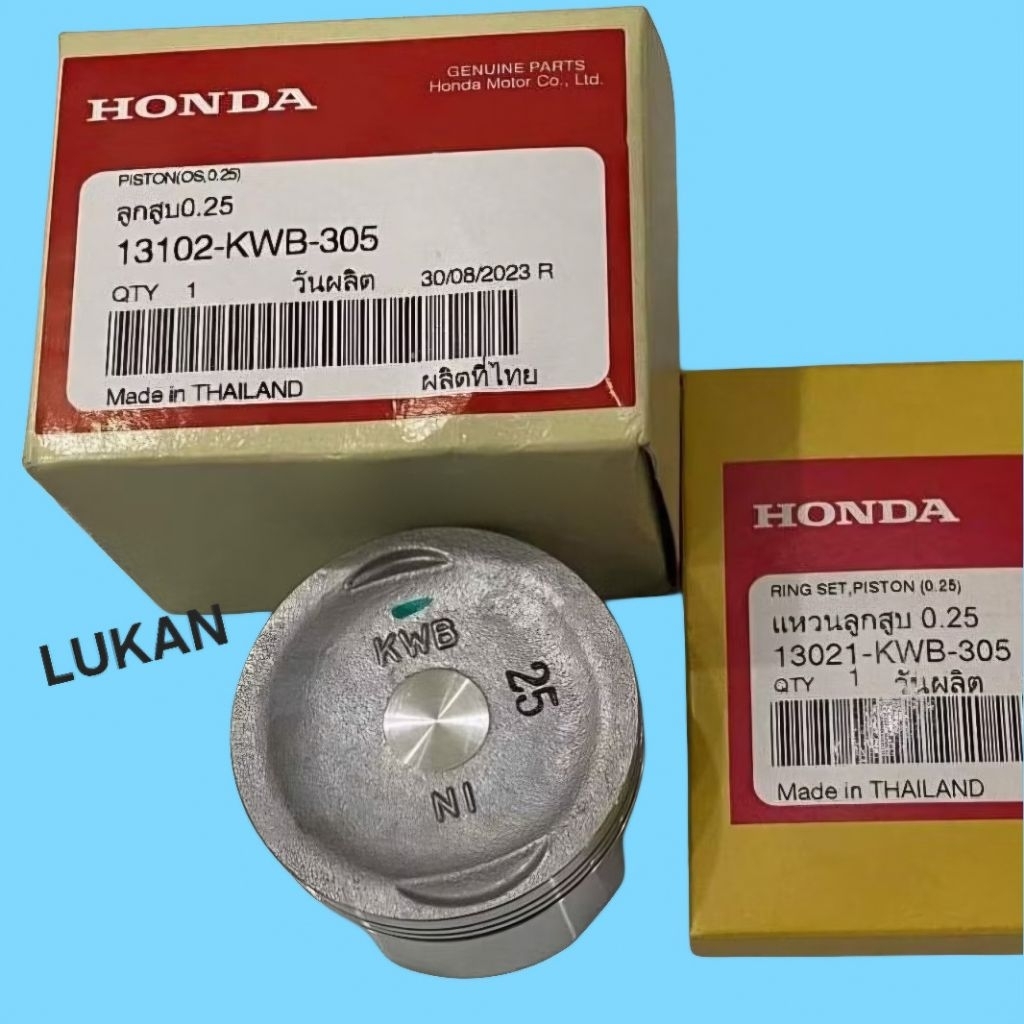Trái piston bạc, xéc măng WAVE S110, RSX, BLADE, ALPHA 110... zin 13101-KWW-740, 13021-KWB-305, 13101-K03-H10 - Ảnh 6