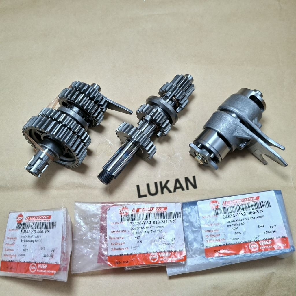 Bộ bánh răng, cốt nhông heo số zin SYM xe DREAM, WAVE, FUTURE 1....