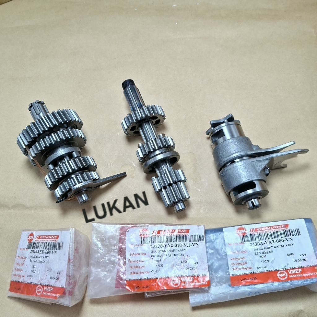 Bộ bánh răng, cốt nhông heo số zin SYM xe DREAM, WAVE, FUTURE 1.... - Ảnh 6