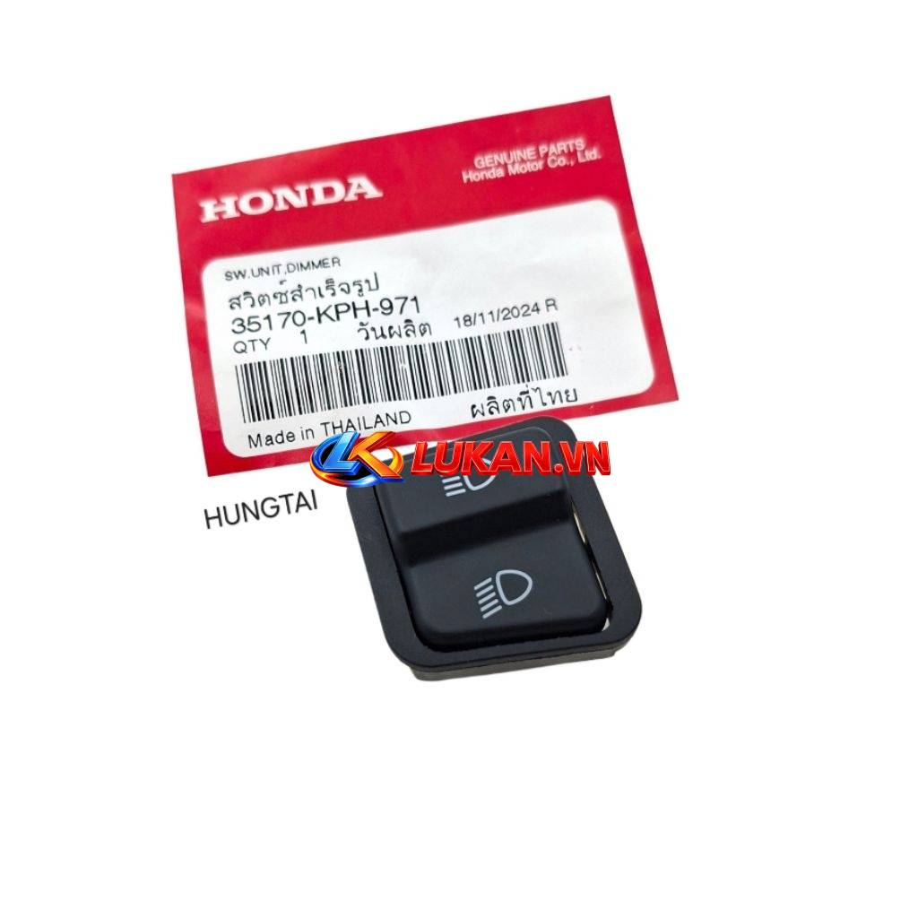 Nút công tắc pha cos đèn WAVE 125, FUTURE 1.... zin Honda Thái 35170-KPH-971