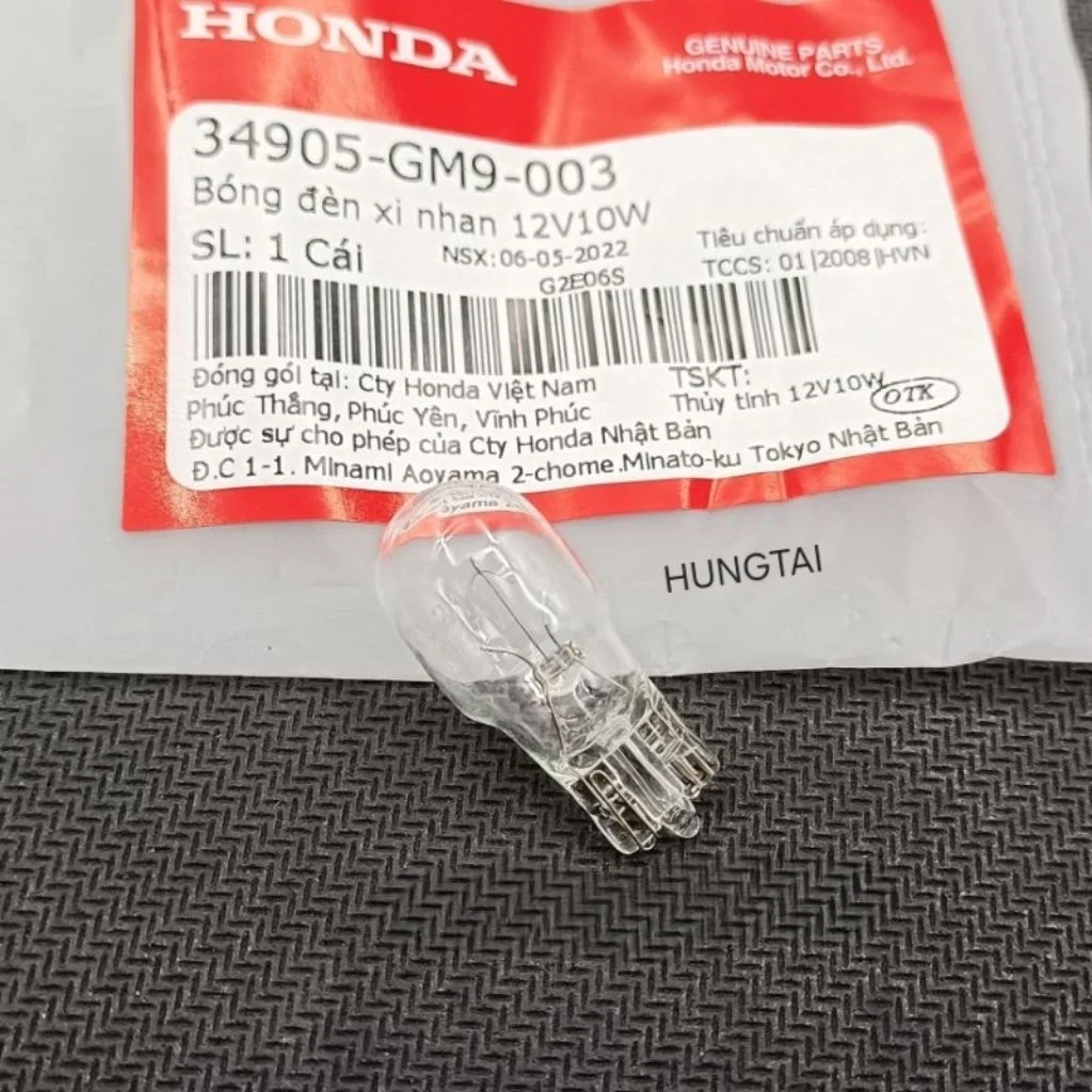 Bóng đèn xi nhan 12V10W xe máy Honda, DREAM, WAVE, FUTURE... zin 34905-GM9-003 - Ảnh 3
